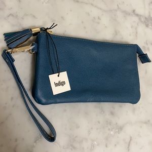 ✅ NWT INDIGO Brand New Clutch Wristlet Purse Wallet Handbag Bag Zip Case Pouch